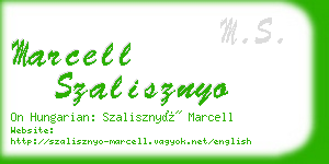 marcell szalisznyo business card
